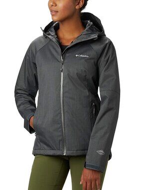 Columbia OmniTech  Women's Top Pine Insulated Rain Jacket Size M Gray